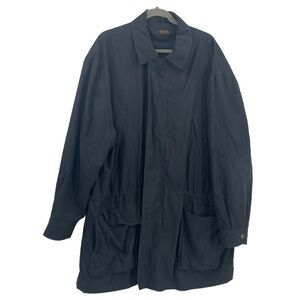 Brooks Brothers Jacket Men's XL Black Longline Long Sleeve Collared Full Zip